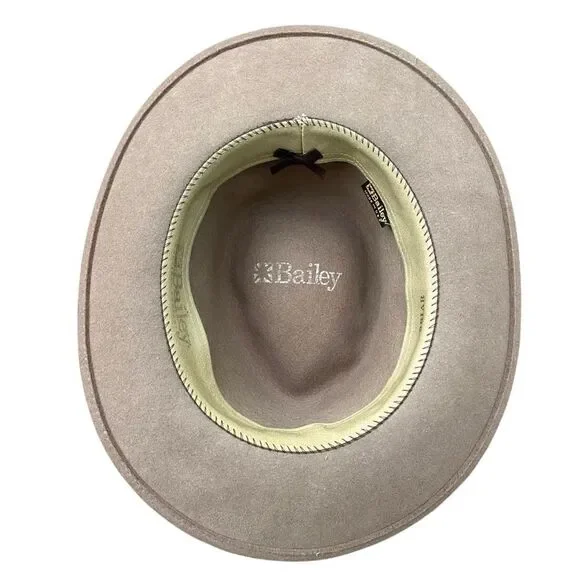 Bailey Briar Wool Fedora Hat with Taupe Brown Band